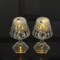 6 Clear 4.5 in Acrylic Crystal TABLE LAMPS Battery Operated LED Lights Party